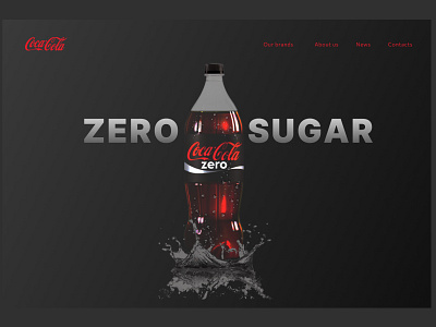 Coca-Cola Zero Sugar Website design