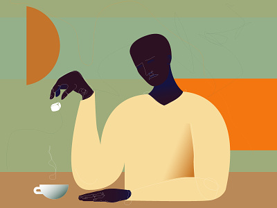 Сoffee break colorful cup of coffee digital dribbble illustration illustrator vector