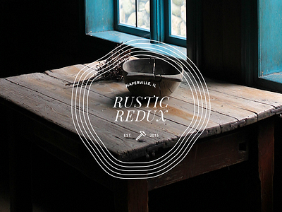 Rustic Redux branding design identity logo logo design mark minimalism nature type typography
