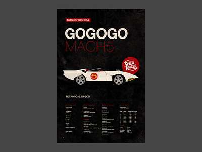 3 03-Speed Racer Mach5 + GT40 design illustration poster a day poster design speed speedracer vector