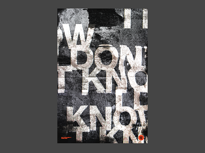 2.4-POSTER 23-I don’t know 2 versions poster a day poster design typography poster