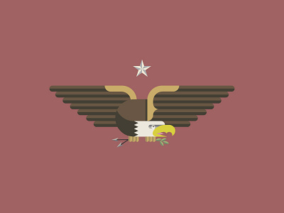 Eagle eagle flat illustration illustrator military tattoo vector