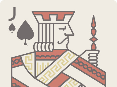 Jack of Spades illustrator jack line art playing cards spades vector