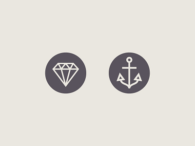 Diamond & Anchor anchor diamond icon illustrator tattoo vector