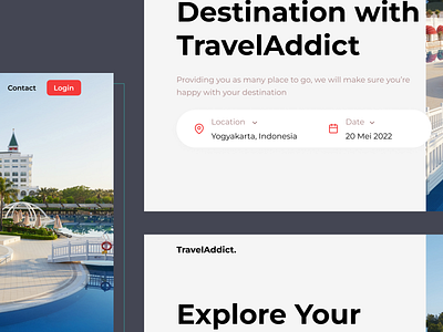 Design UI Landing Page Travel app design graphic design illustration landingpage ui ux