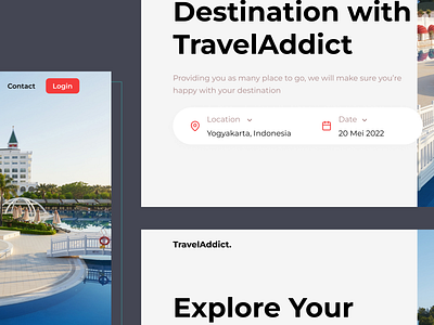 Design UI Landing Page Travel