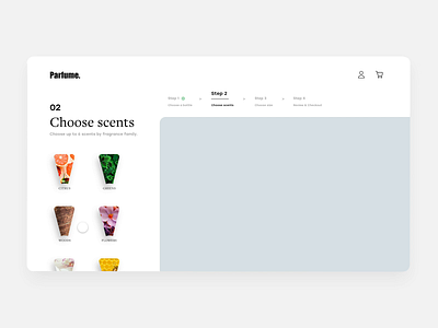 Customizable Perfume Web Interaction adobe xd animation challenge customize customize product interaction design perfume product design uidesign website