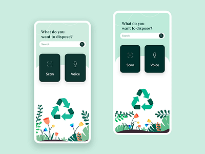 Recycling App animation product design ui