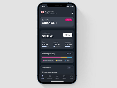 Concept: T-Mobile mobile app ui