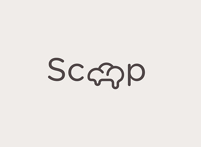 Scooop Logo ice cream logo logo logo design scooop scooop logo design