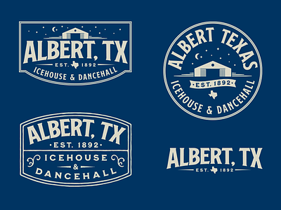 Albert, TX full branding suite branding hospitalitybranding illustration logo visual identity