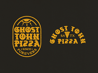 Ghost Town Pizza - Branding brandidentity branding graphic design hood hospitalitydesign logo pizza sanantonio texas