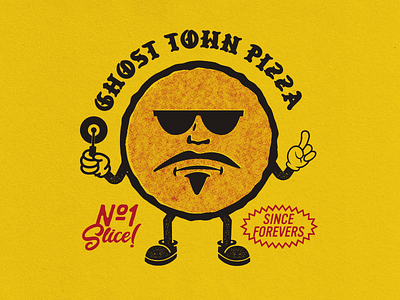 Ghost Town Pizza - Mascot branding design graphicdesign homies illustration mascot pizza satx