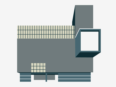 Brutalist Architectural study continued. architecture brutalism illustration