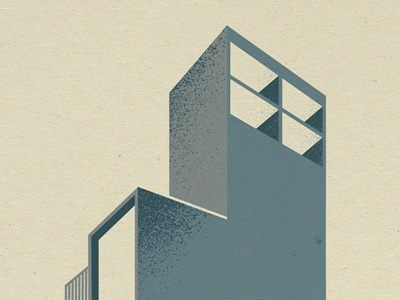 Brutalist Architectural study continued. architecture brutalism graphic design illustration