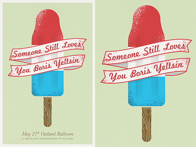 Someone Still Loves You Boris Yeltsin - Poster gigposters illustration polyvinyl popsicle sslyby summer