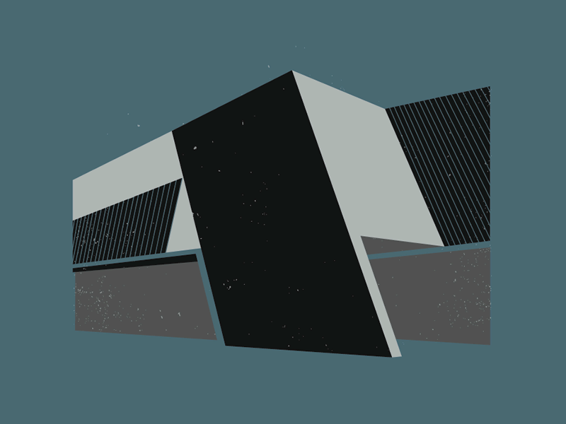 Brutalist Architectural study continued. animation architecture brutalism buildings gif graphicdesign illustrations