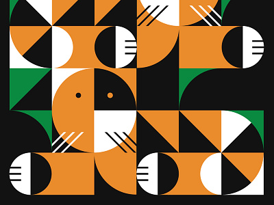 Tigers afterhours animals austin geometry graphicdesign grids illustration tigers