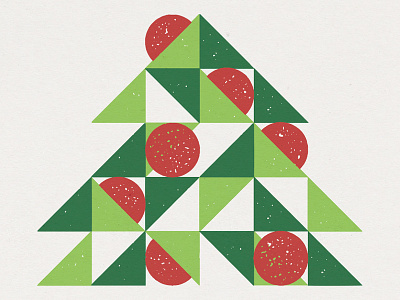 Christmas Tree christmas christmastree geometric holidaycard illustration xmas