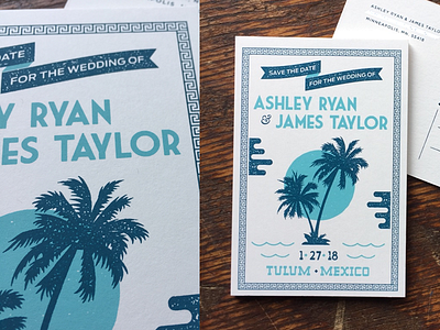 Taylor - Wedding Stationary illustration letterpress savethedate wedding