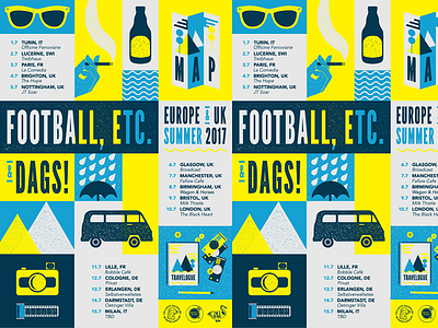 European / UK tour poster europe gigposters illustration indie punk