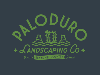 PaloDuro Landscaping Co. - Logo branding cactus design graphicdesign illustration landscaping lettering logo logos