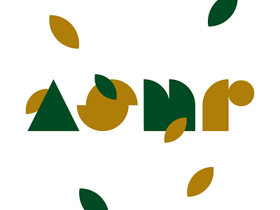 ASMR - work in progress branding leaves letterforms minimal