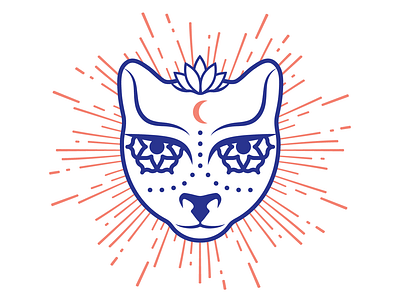 Blue Cat Yoga - brand element