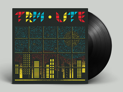 TRM & LITE split 7" packaging album cover art geometric graphicdesign illustration packaging vinyl record