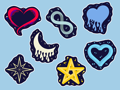 Fun Stickers design procreate stickers vector