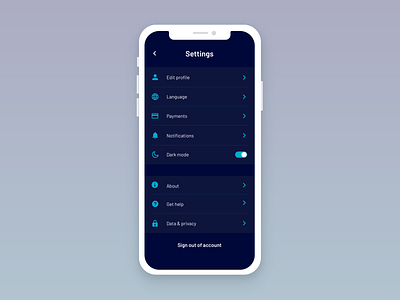 daily ui 007 - settings