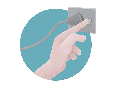 Power Off illustration plug power switch texture vector illustration
