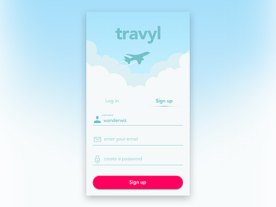 Daily UI 001: Sign Up airplane daily ui plane register sign up travel ui