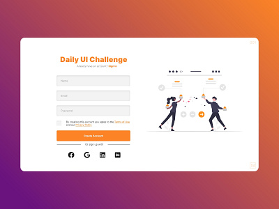 Daily UI Challenge 001 (Sign Up)