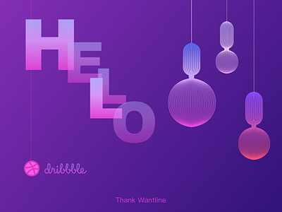 Hello Dribbble,I'm coming graphics line the gradient visual effect