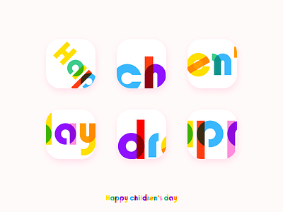 Happy Children's Day children color happy icon ios ui design