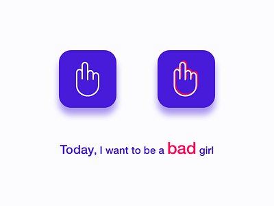 Bad Girl color，icon，ui，girl，ios，app