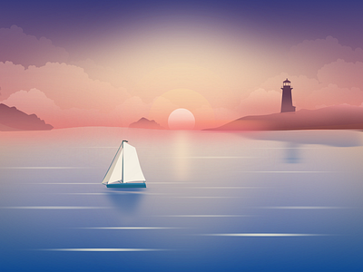 the seaside color graphics ui visual，sea，sunset