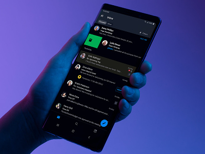 Welcome to the Dark Side 🌒 android calendar dark mode design email mobile night office outlook ui ux