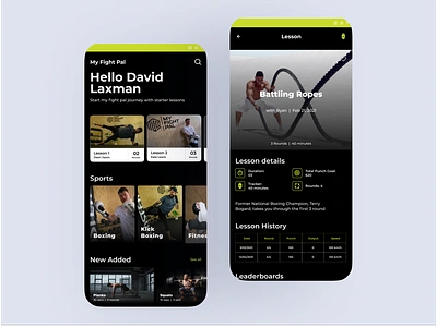 MyFightPal - Your Personal Boxing Coach boxing technique endurance home boxing training mobile app personalized workout strength training ui ux