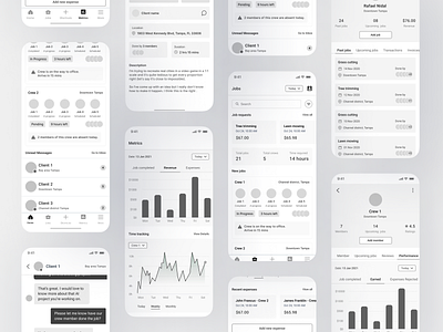 Merchant Team and Client Management Wireframes