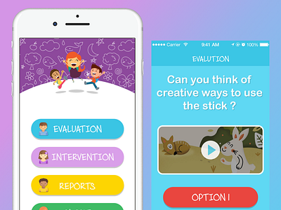 Educational Quiz App for Kids Assessment childcare dashboard education educational educational quiz menu quiz