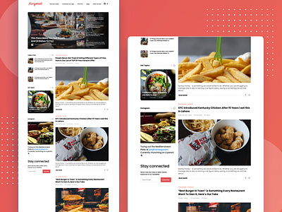 Hungerist Desktop Web Foodlog Page Concept article article page articles category category page food food articles hungerist landing landing page mangobaaz