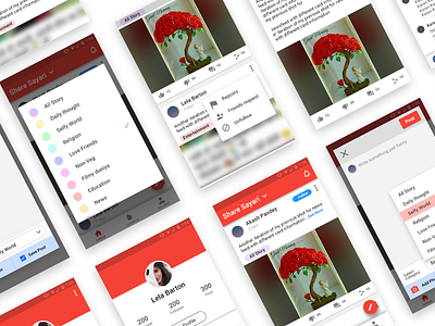 Social App Design flow app social app ui ux