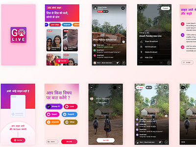 Live video App ui ux
