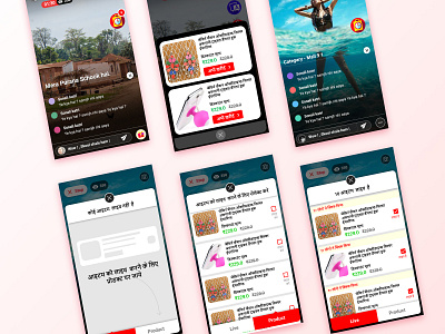 Live Shopping app live shop shopping ui ux