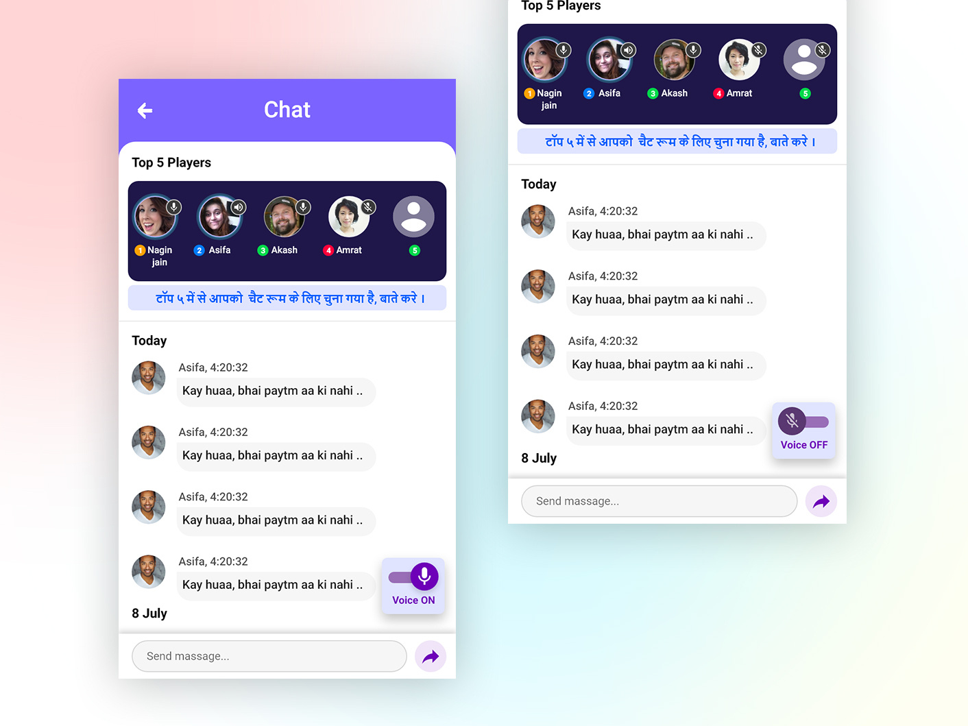 Live Audio Chat by Akash Pandey on Dribbble