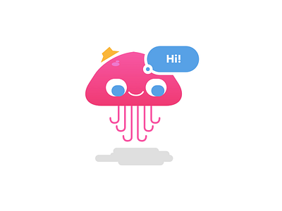 Jelly character illustrator jellyfish vector