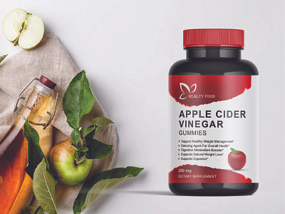 APPLE CIDER SUPPLEMENT DESIGN/ PRODUCT DESIGN branding design graphic design illustration label design logo product label