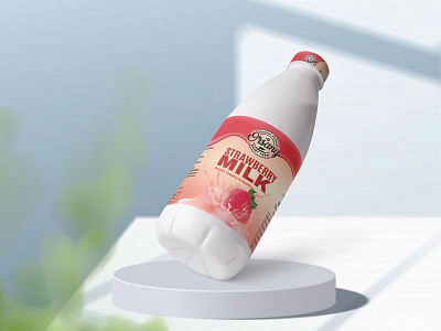 MILK LABEL DESIGN branding design graphic design illustration label design logo milk label product label